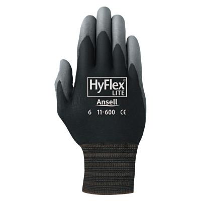 HyFlex® 11-600 Palm-Coated Gloves, Size 11, Black