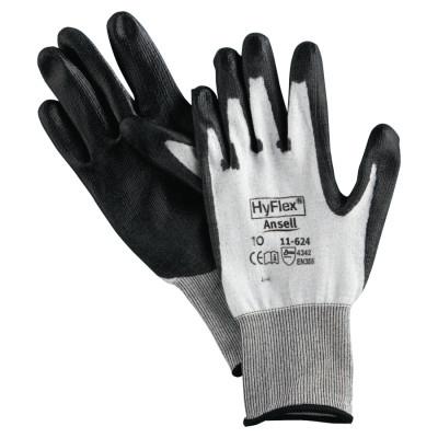 HyFlex 11-624 Dyneema/Lycra Work Gloves, Size 11, White/Black