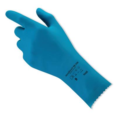 AlphaTec® Light-Duty Natural Latex Rubber Gloves, Blue, 8