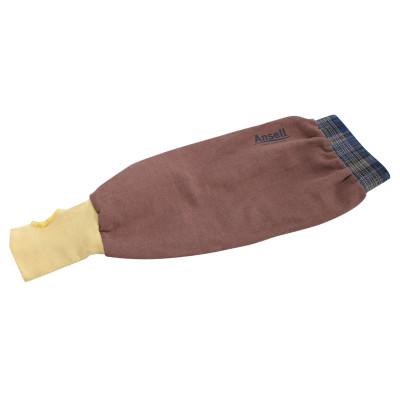 FR Kevlar Blend Welder’s Sleeves, 22 in Long, Elastic Closure, Brown/Yellow/Blue