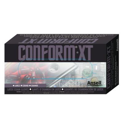 Conform XT Disposable Gloves, Powder Free, Natural Rubber Latex, 5 mil, Large