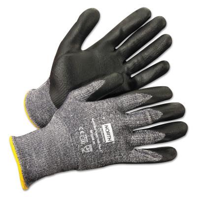 NorthFlex Light Task Plus 5 Coated Gloves, Large, Black/Gray