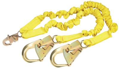 ShockWave2 Shock Absorbing Lanyard, 6 1/4 in, Double Locking Snap, 2 Legs