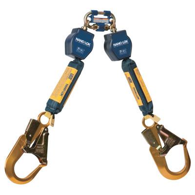 Nano-Lok™ Twin-Leg Quick Connect Self-Retracting Web Lifeline, 6 ft, 420 lb