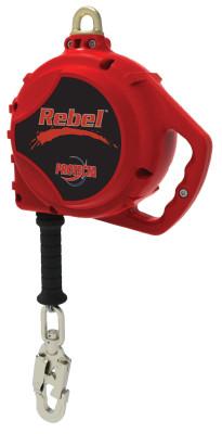 Rebel Self-Retracting Lifeline, 33 ft, Self-Locking Snap, 420 lb Capacity, 1 Leg