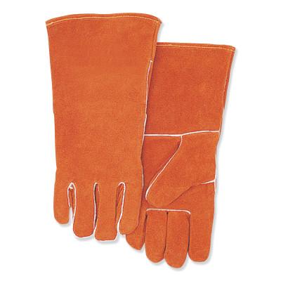 COMFOflex® Premium Leather Welding Gloves, Split Cowhide, Large, Russet