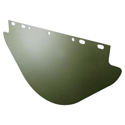 Visor, Dark Green, Unbound, 9-3/4 in x 19 in, For Fibre-Metal® Head Gear/Cap Adaptors