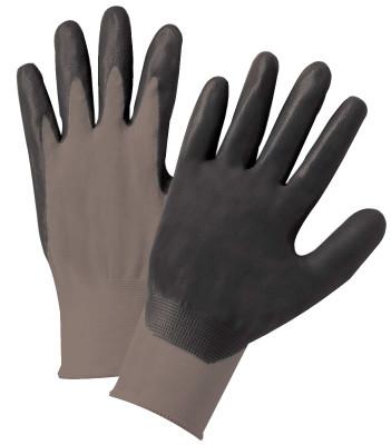 Nitrile Coated Gloves, Large, Black/Gray