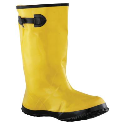 17 in Overshoe Slush Boots, Size 12, Rubber, Hi-Vis Yellow