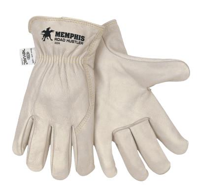 Road Hustler Drivers Gloves, Cow Grain Leather, Extra Large, Beige