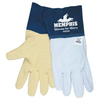 Gloves for Glory, X-Large, Grain Goatskin/Cowhide, White/Blue