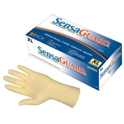 Disposable Latex Gloves, Powder Free, Rolled Cuff, 5 mil, Nat. White, X-Large