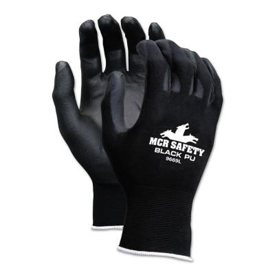 PU Coated Gloves, Large, Black