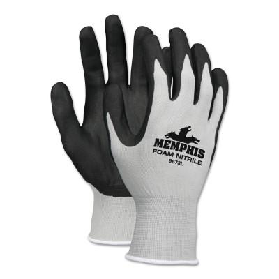 Foam Nitrile Gloves, Small, Black/Gray