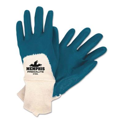 Predalite Nitrile Gloves, Medium, Blue/White