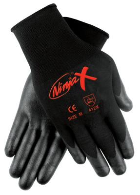 Ninja X Bi-Polymer Coated Palm Gloves, X-Large, Black