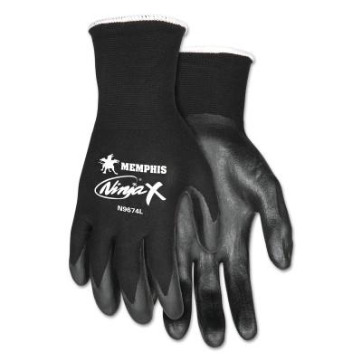 Ninja X Bi-Polymer Coated Palm Gloves, Medium, Black