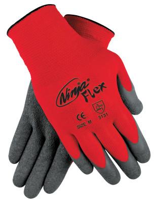 Ninja Coated-Palm Gloves, Large, Gray/Red