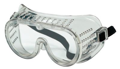 Protective Goggles, Clear/Clear, PVC, Impact Resistant, Elastic Strap