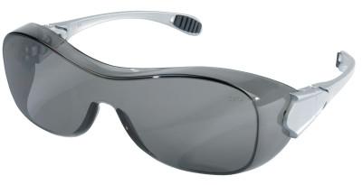 Law OTG Protective Eyewear, Gray Lens, Polycarbonate, Anti-Fog, Silver Frame