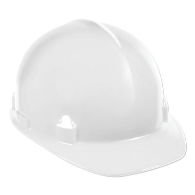 SC-6 Hard Hat, 4-point Ratchet, Front Brim Safety Cap, White