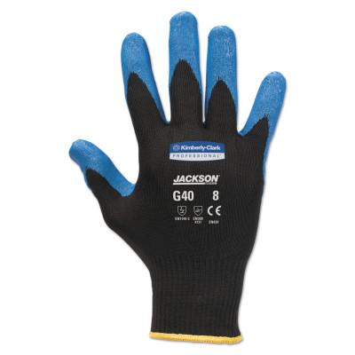 G40 Nitrile Foam Coated Gloves, Knit Cuff, Nylon Lined, Size 9, Blue/Black