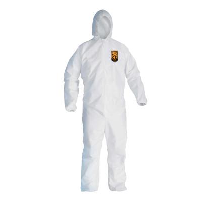 KLEENGUARD A20 Breathable Particle Protection Coveralls, XL, Elastic, Hood, Zip