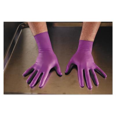 PURPLE NITRILE-XTRA Exam Gloves, Beaded Cuff, Large, Purple