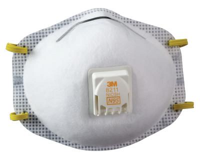 N95 Particulate Respirators, Half Facepiece, Non-Oil Filter, White