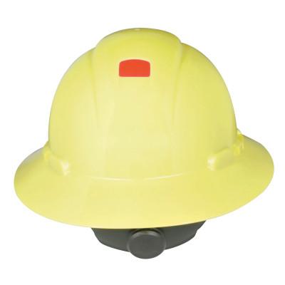 Full Brim Hard Hats, 4 Point, Ratchet, Hi Viz Yellow