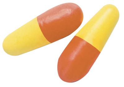 Multi Max Disposable Earplugs, Foam, Coral/Yellow, Uncorded, Poly Bag