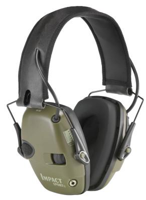 Impact Sport Earmuffs, 22 dB NRR, Khaki