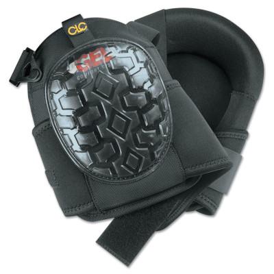 Professional Gel Kneepads, Elastic Upper Straps w/ Buckle-Style Fasteners, Black