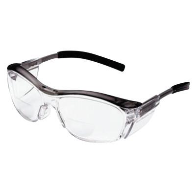 Nuvo Reader Protective Eyewear, +2.5 Diopter, Clear Anti-Fog Lens, Gray Frame