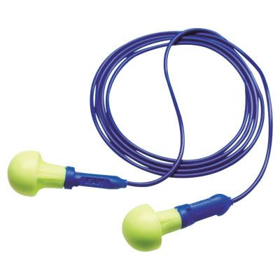 E-A-R™ Push-Ins SofTouch Earplug, Polyurethane, Blue/Yellow, Corded