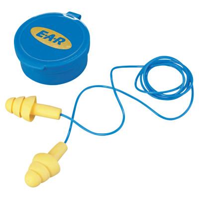 E-A-R™ Ultrafit® Earplugs, Elastomeric Polymer, Yellow, Corded, Carrying Case