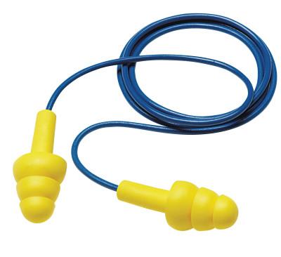 E-A-R™ Ultrafit® Earplugs, Elastomeric Polymer, Yellow, Corded, Box