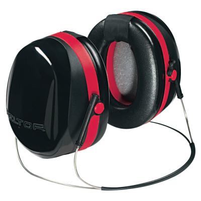 PELTOR™ Optime™ 105 Earmuff, 29 dB NRR, Black/Red, Behind the Head