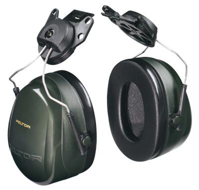 Optime 101 Earmuffs, 24 dB NRR, Dark Green, Cap Attached