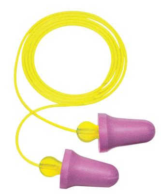 No-Touch Foam Plugs, Polyurethane, Purple, Corded