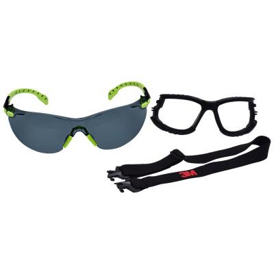 Solus™ 1000-Series Protective Eyewear, Clear, Polycarbonate, Anti-Fog, Black/Green, Polycarbonate