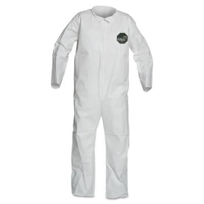 ProShield® 50 Hooded Coveralls w/Attached Boots and Elastic Wrists, White, 4XL