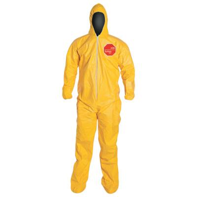 Tychem 2000 Coveralls with Attached Hood and Socks, 2X-Large, Yellow