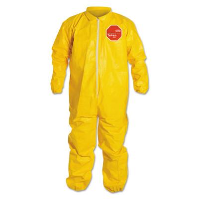 Tychem QC Coveralls with Elastic Wrists and Ankles, 2X-Large, Yellow