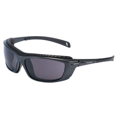 Baxter Series Safety Glasses, Smoke Lens, Platinum Anti-Fog/Anti-Scratch