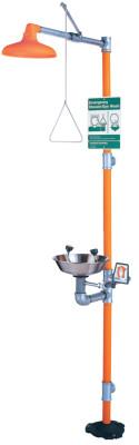 Eye Wash & Shower Stations, 11 1/2 in, SS & Safety Orange