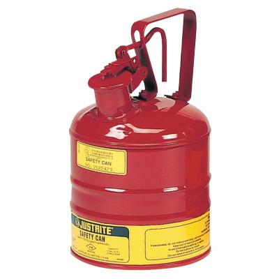 Type l Steel Safety Can, Flammables, 1 gal, Red, Trigger Handle