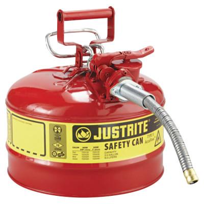 Type II AccuFlow Safety Can,  2-1/2 Gal, Red, Hose