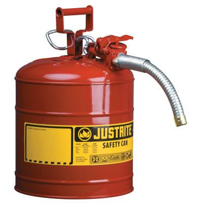 Type II AccuFlow Safety Cans, Flammables, 2.5 gal, Red, Flame Arrestor, 1