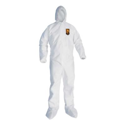 KLEENGUARD A20 Breathable Particle Protection Coveralls, L, Hood/Boots, Zip